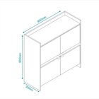 Balcão Para Escritório 4 Portas Office Brv Móveis Castanho Co