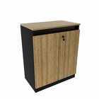 Balcão Para Escritório 60cm Com 1 Prateleira 2 Portas E Chave