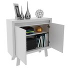 Balcão Para Escritório 90cm Com 2 Portas E 1 Prateleira Me418