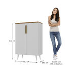 Balcão Para Escritório Apolo 2 Portas Branco/cinamomo - Movil