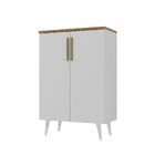 Balcão Para Escritório Apolo 2 Portas Branco/cinamomo - Movil