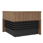 Balcão Para Escritório Atendimento/recepção Em L Nogal/preto