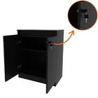 Balcão Para Escritório Com Chave Preto