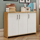 Balcão Para Escritório Linha Argos Carvalho/branco Lavado 3 P