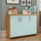 Balcão Para Escritório Linha Argos Carvalho/cinza 3 Portas Ma