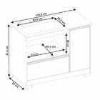 Balcão Para Fogão Cook Top De 5 Bocas Com Gavetão Branco New