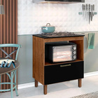 Balcão Para Fogão Cooktop 4 Bocas Com Espaço Para Forno Elétr