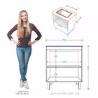 Balcão Para Fogão Cooktop 4 Bocas Com Espaço Para Forno Elétr