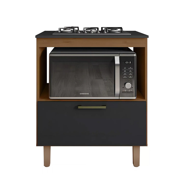 Balcão Para Fogão Cooktop 4 Bocas Com Espaço Para Forno Elétr