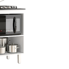 Balcão Para Fogão Cooktop 4 Bocas E Espaço Para Forno Elétric