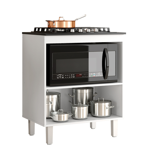 Balcão Para Fogão Cooktop 4 Bocas E Espaço Para Forno Elétric