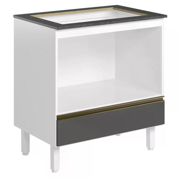 Balcao Para Forno Com Tampo Cooktop 80cm Mdf Kali Nicioli