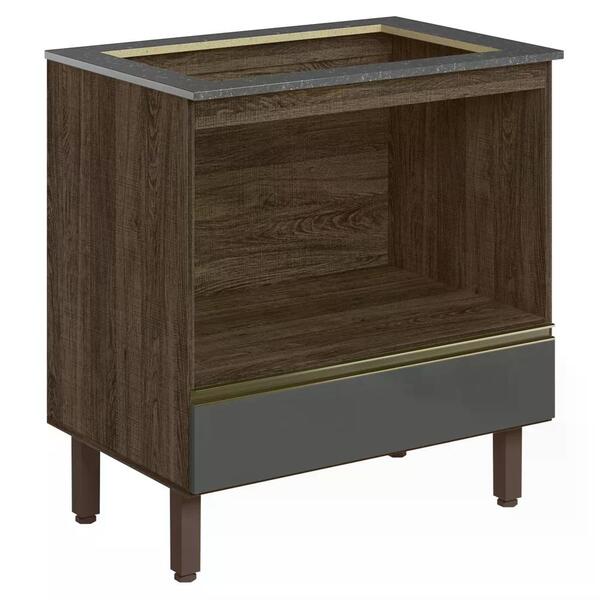 Balcao Para Forno Com Tampo Cooktop 80cm Mdf Kali Nicioli