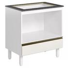 Balcao Para Forno Com Tampo Cooktop 80cm Mdf Kali Nicioli