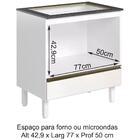 Balcao Para Forno Com Tampo Cooktop 80cm Mdf Kali Nicioli