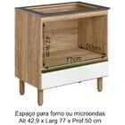 Balcao Para Forno Com Tampo Cooktop 80cm Mdf Kali Nicioli
