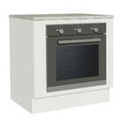 Balcão Para Forno De Embutir 80 X 60 Cm Com Tampo Branco Agat