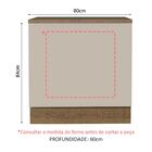 Balcão Para Forno De Embutir 80 X 60 Cm Com Tampo Rustic/crem