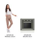 Balcão Para Forno De Embutir 80 X 60 Cm Sem Tampo Branco/cinz