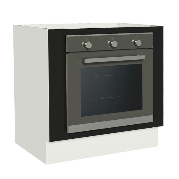 Balcão Para Forno De Embutir 80 X 60 Cm Sem Tampo Branco/pret