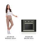 Balcão Para Forno De Embutir 80 X 60 Cm Sem Tampo Branco/pret