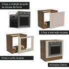 Balcão Para Forno De Embutir 80 X 60 Cm Sem Tampo Rustic/crem