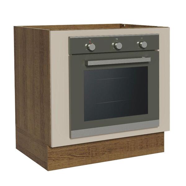 Balcão Para Forno De Embutir 80 X 60 Cm Sem Tampo Rustic/crem