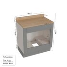Balcão Para Forno De Embutir 80cm Arizona Cabecasa Madeiraori