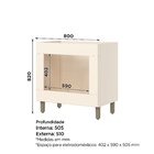 Balcão Para Forno De Embutir Com Tampo 100% Mdf Aurora Espres