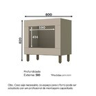 Balcão Para Forno De Embutir Évelin  Duna/cristal