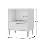 Balcão Para Forno E Cooktop 1 Gaveta Inovatta Hecol Móveis Br