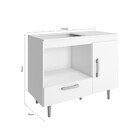 Balcão Para Forno E Cooktop 4 Bocas Alecrim 1 Pt 1 Gv Branco