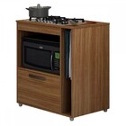 Balcão Para Forno E Fogão Bia 1 Porta Carvalho - Pnr Móveis