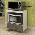 Balcão Para Forno E Micro-ondas 1 Gaveta - Branco/smoked