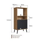 Balcao Para Forno E Micro-ondas 2 Portas Cozinha Mel/preto