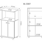 Balcão Para Forno E Microondas 02 Portas Bl3307 Tecno Mobili