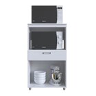 Balcão Para Forno E Microondas 2 Portas 1 Gaveta Ultra Branco