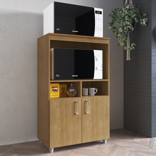 Balcão Para Forno E Microondas 2 Portas Duna Freijó