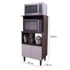 Balcão Para Forno E Microondas Carvalho E Pátina Lilies