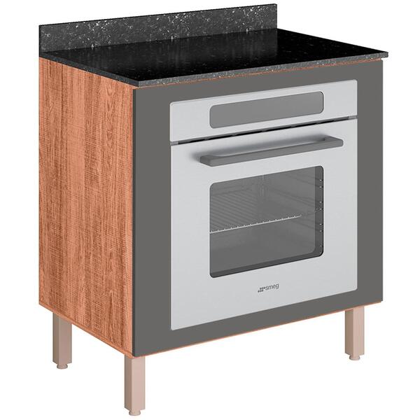 Balcao Para Forno Embutido 80cm Mdf Kali Premium 12226x21 Nic