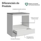 Balcão Para Forno/micro-ondas 70 Cm 1 Gaveta Branco Madesa