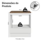 Balcão Para Forno/micro-ondas 70 Cm 1 Gaveta Branco Tampo Rus