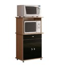 Balcão Para Forno Multiuso 2 Portas 1 Gaveta  Carvalho/preto