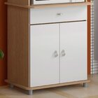 Balcão Para Forno Multiuso 2 Portas 1 Gaveta Ba-30  Carvalho/