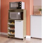 Balcão Para Fornos Com Fruteira 1 Porta  Dakar/branco Brilho