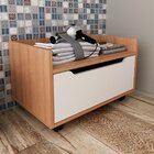 Balcão Para Gabinete De Banheiro 1 Gaveta Com Rodízio Amêndoa