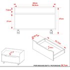 Balcão Para Gabinete De Banheiro 1 Gaveta Com Rodízio Amêndoa