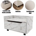 Balcão Para Gabinete De Banheiro 1 Gaveta Com Rodízio Mármore