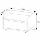 Balcão Para Gabinete De Banheiro 1 Gaveta Com Rodízio Mármore