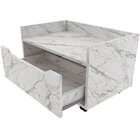 Balcão Para Gabinete De Banheiro 1 Gaveta Com Rodízio Mármore